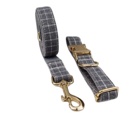 Chic Velvet Dog Collar & Leash