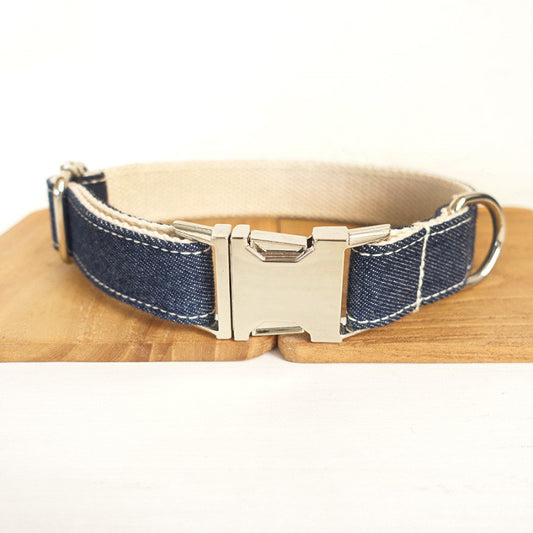 Chic Denim Pup Collar & Leash