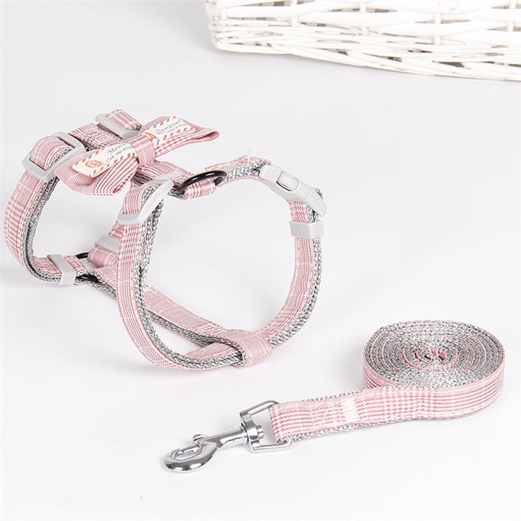 Chic Bow Lattice Pet Leash
