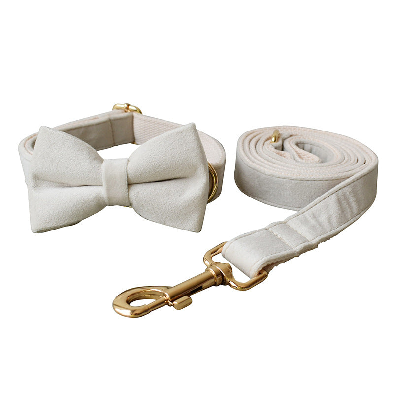 White Velvet Dog Collar