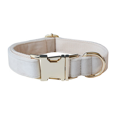 White Velvet Dog Collar