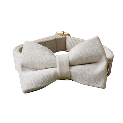 White Velvet Dog Collar