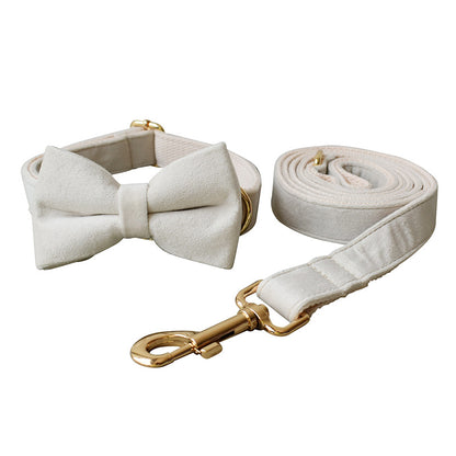 White Velvet Dog Collar
