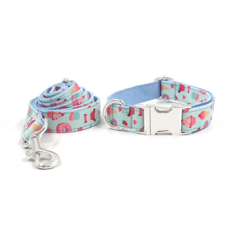 Chic Macaron Pet Leash Set Cupcake & Donuts