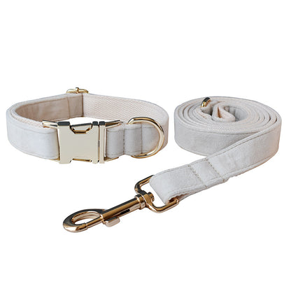 White Velvet Dog Collar