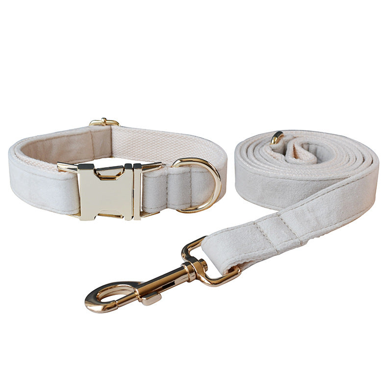 White Velvet Dog Collar