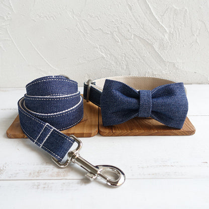 Chic Denim Pup Collar & Leash