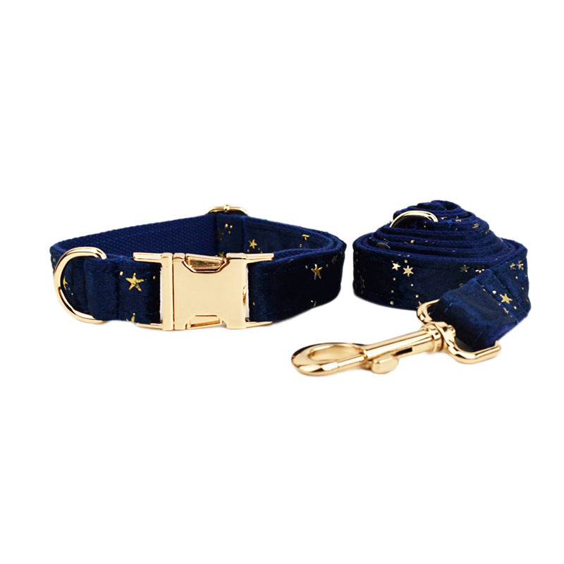 Chic Velvet Dog Collar & Leash