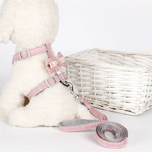 Chic Bow Lattice Pet Leash
