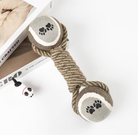Rope-n-Roll Dumbbell Dog Toy