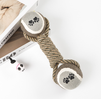 Rope-n-Roll Dumbbell Dog Toy